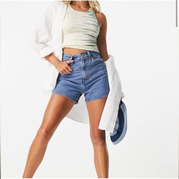 Levi's Premium High Loose Denim Shorts sz 31 Relaxed Fit Americana Summer Beach - Picture 12 of 16